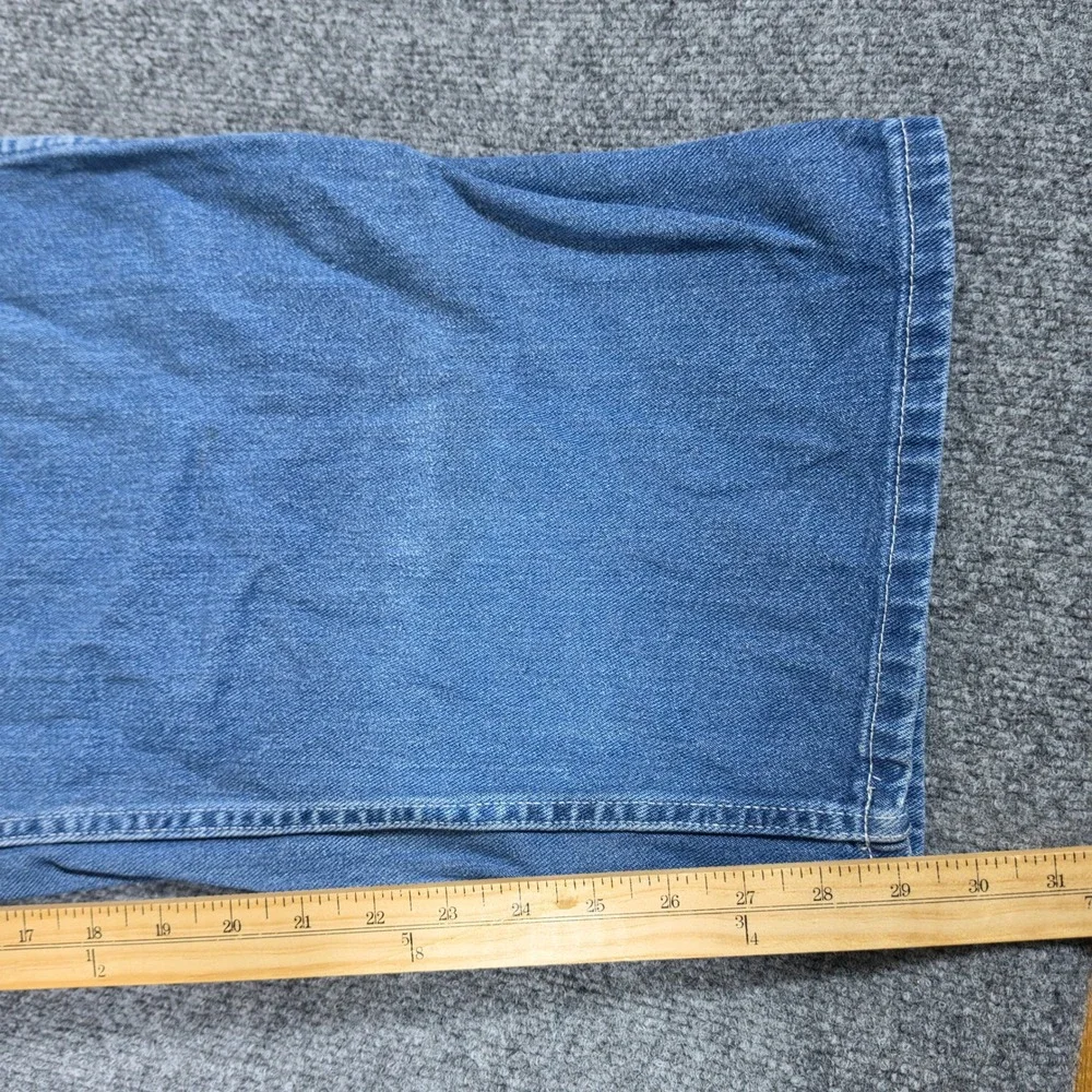Dickies Mens 2XL Blue Denim Bib Overalls Distressed Carpenter Workwear Pants